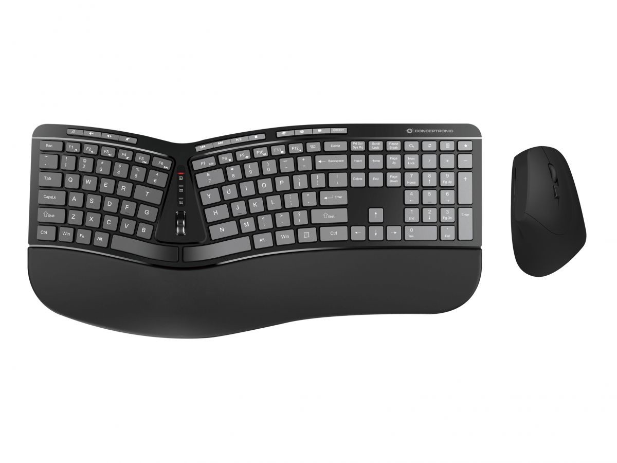 Conceptronic ORAZIO02US Ergnomische Tastatur- und Maus