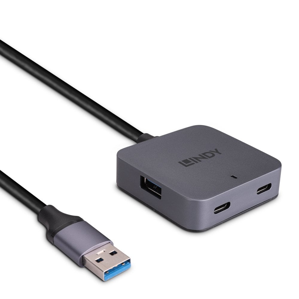 Lindy 43388 hub de interfaz USB 3.2 Gen 1 (3.1 Gen 1) Type-A 5000