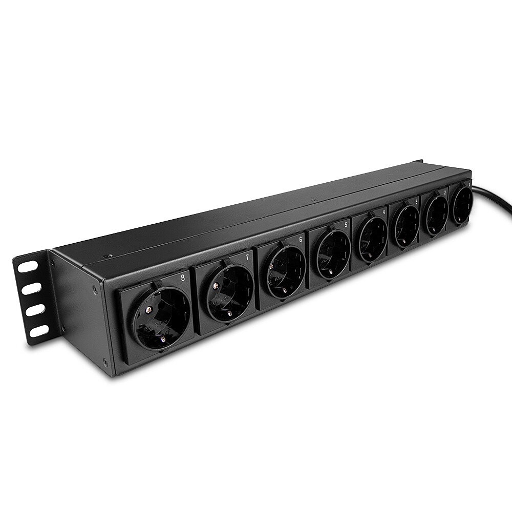 Lindy 73025 power distribution unit (PDU) 8 AC outlet(s) 1.5U Black -
