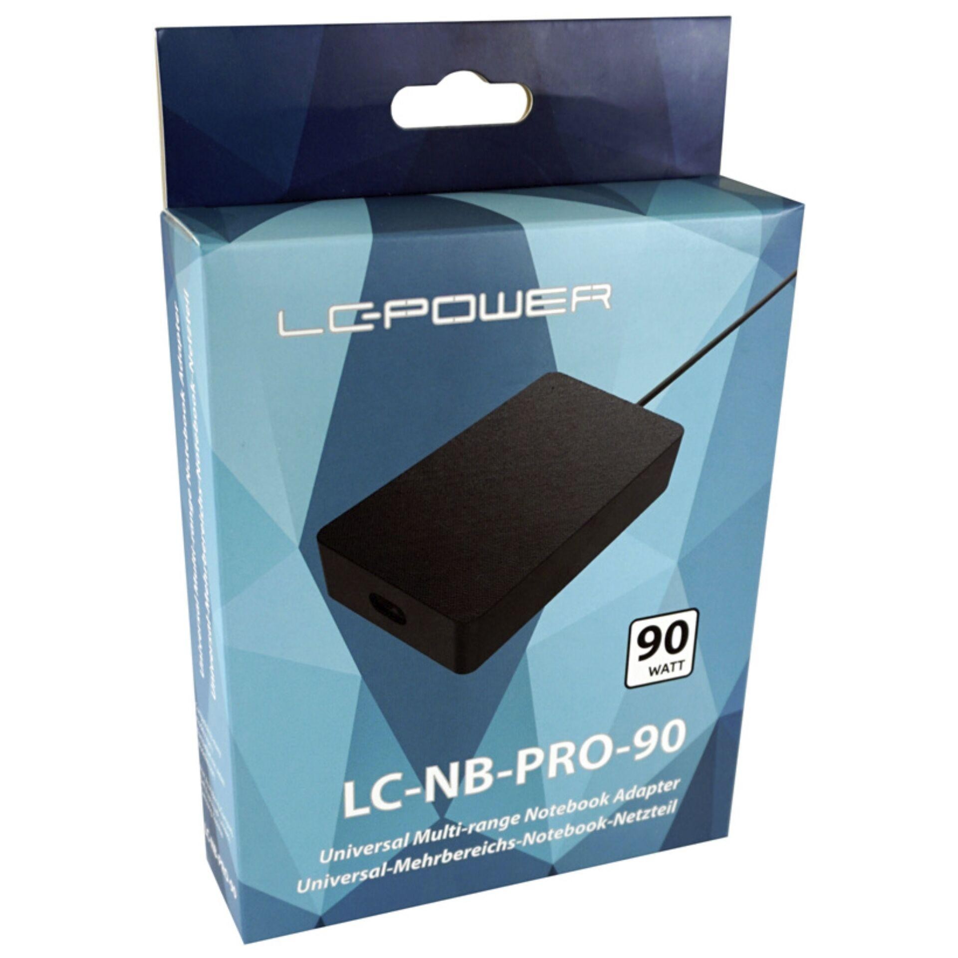 LC-Power LC-NB-GAN-90-C mobile device charger Laptop Black AC Indoor -