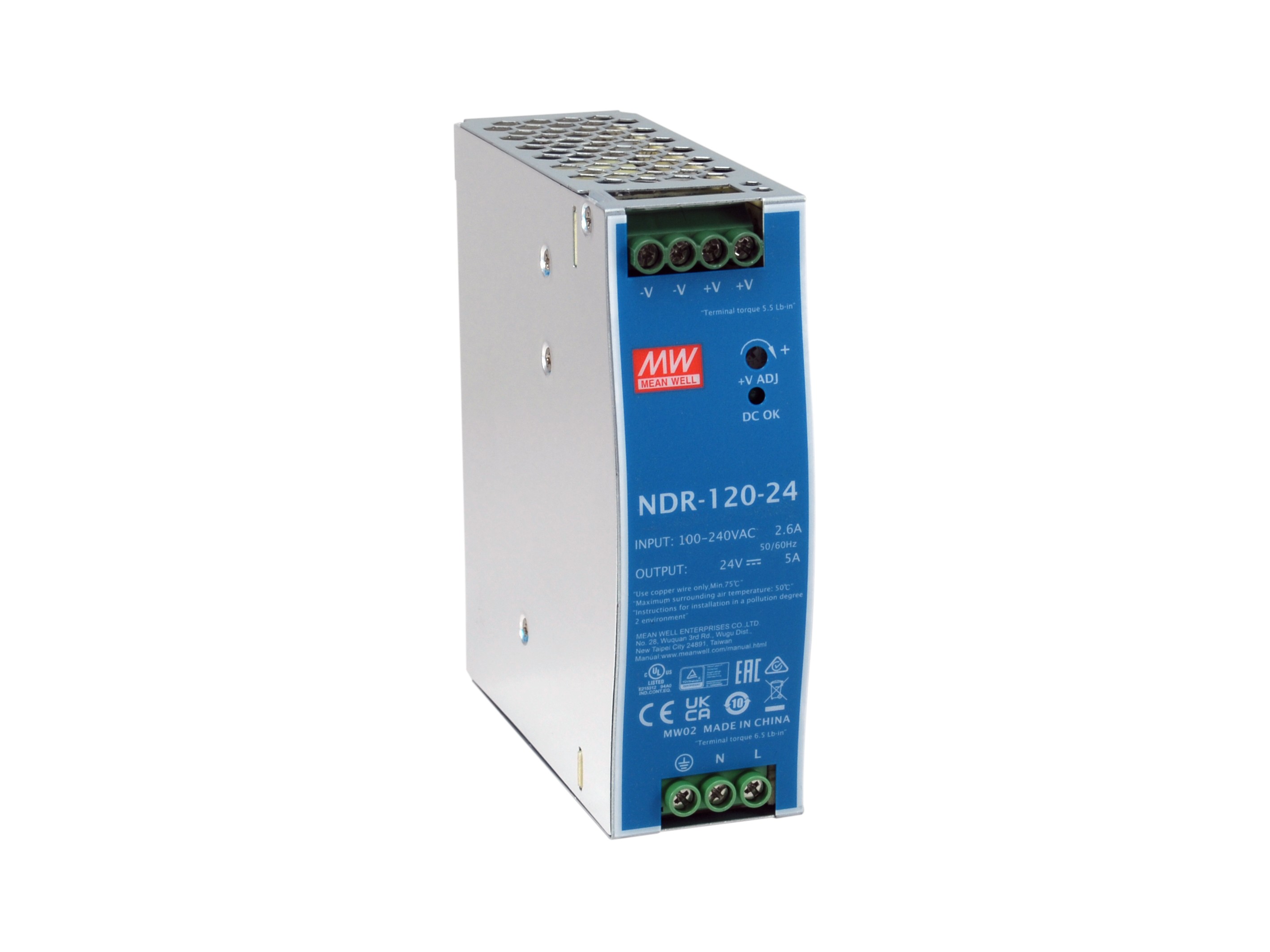 Level One ind. Netzteil POW-2442 24VDC 120W DIN-Schiene si