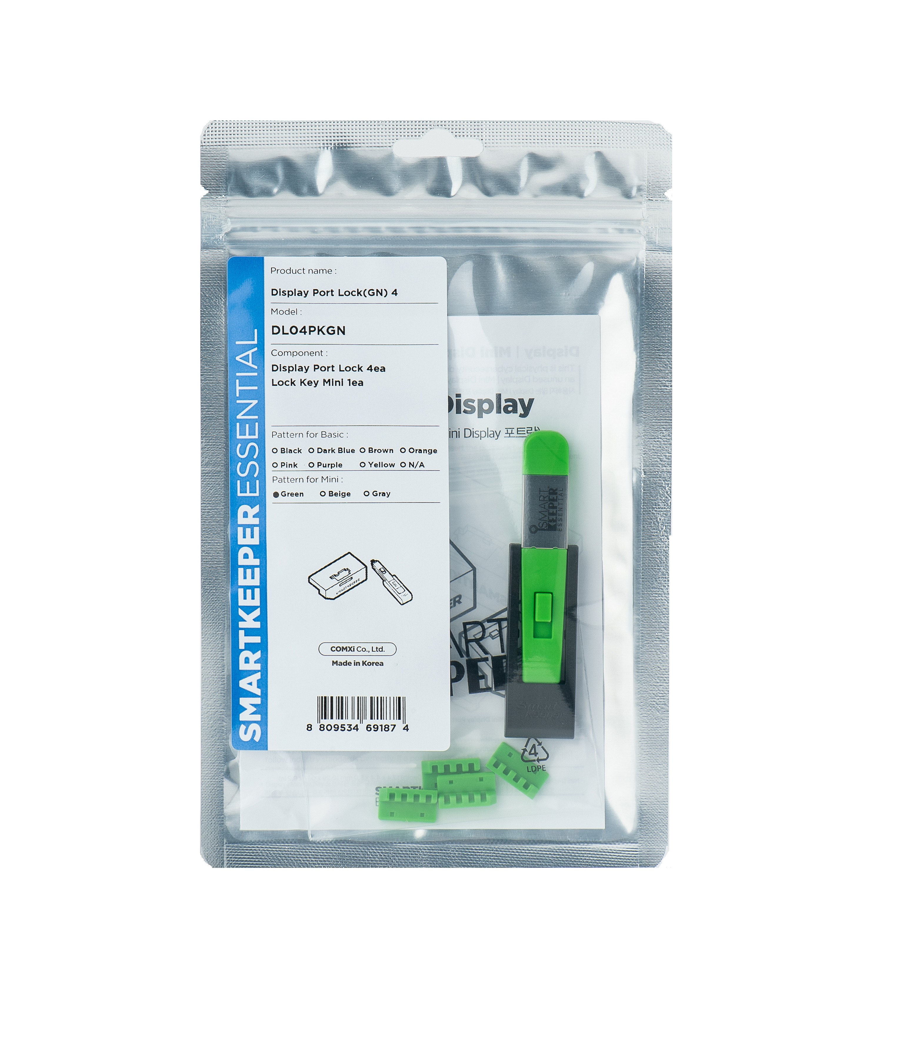 Smartkeeper DL04PKGN port blocker Port blocker + key DisplayPort