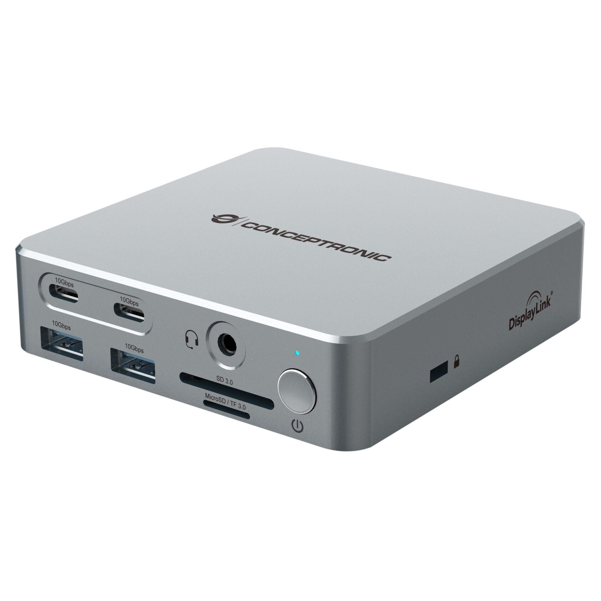 Conceptronic DONN25G 15-in-1 DisplayLink USB 3.2 Gen 2 Docking