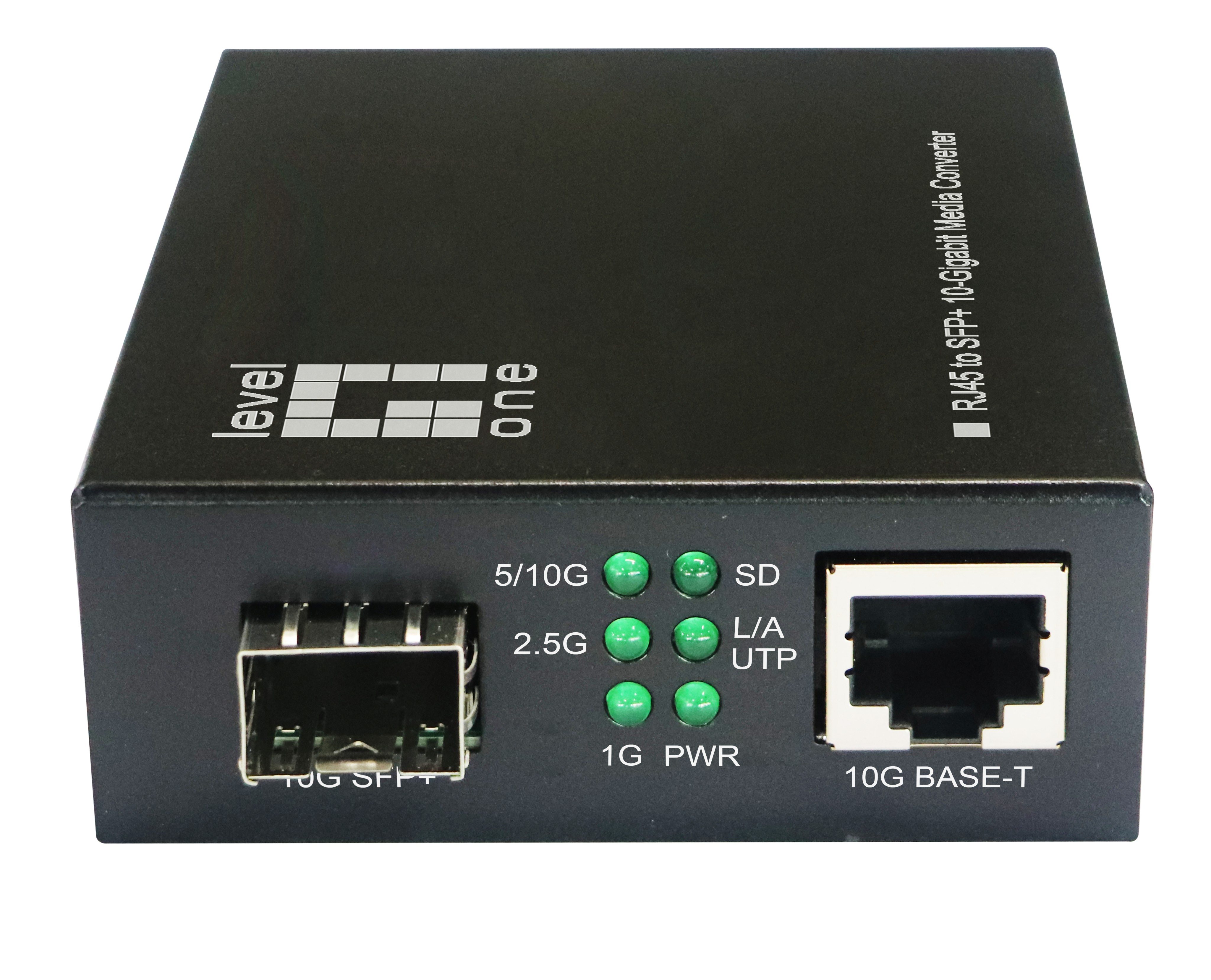 LevelOne GVT-2051 convertitore multimediale di rete 10000 Mbit/s Nero