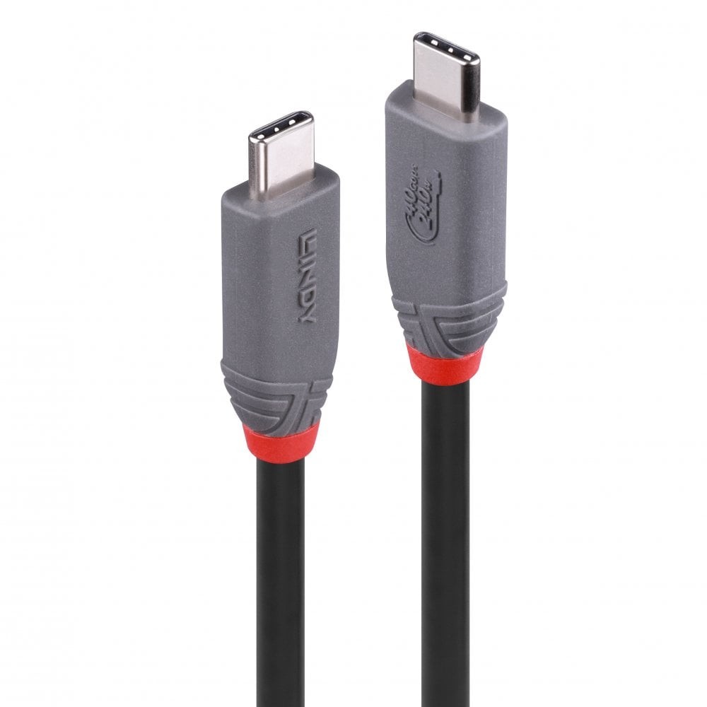 Lindy 0.8m USB 4 240W Type C Cable, Anthra Line - Lindy 0.8m USB 4