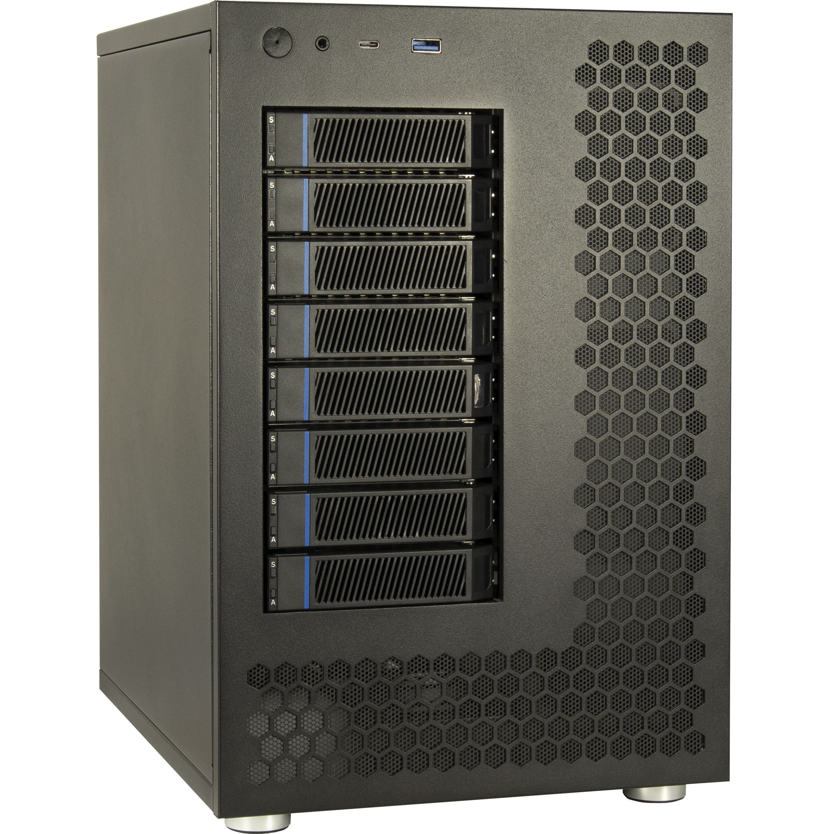Inter-Tech NAS-8 Caja de disco duro (HDD) Negro 2.5/3.5" - Inter-Tech