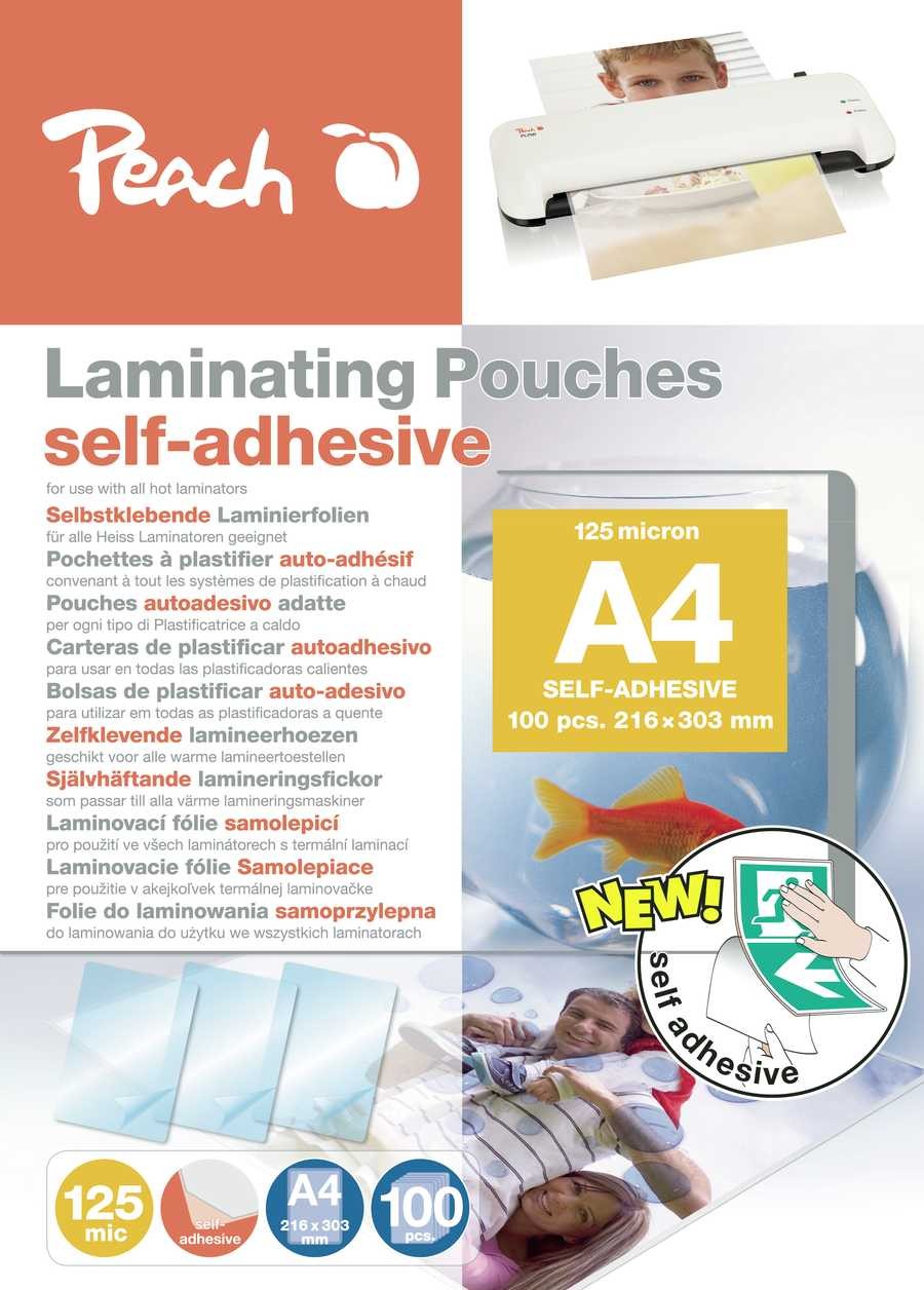 Peach S-PP525-17 película de laminación A4 - Peach S-PP525-17, A4,