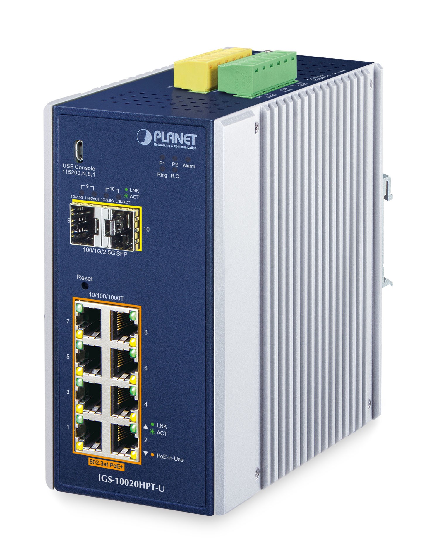 PLANET DIN-Rail L2+/L3 Manageable Managed L2+ Gigabit Ethernet (10/