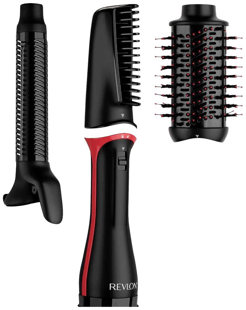 Revlon RVDR5333E Warmluftbürste black, Rot with Lockenfunktion