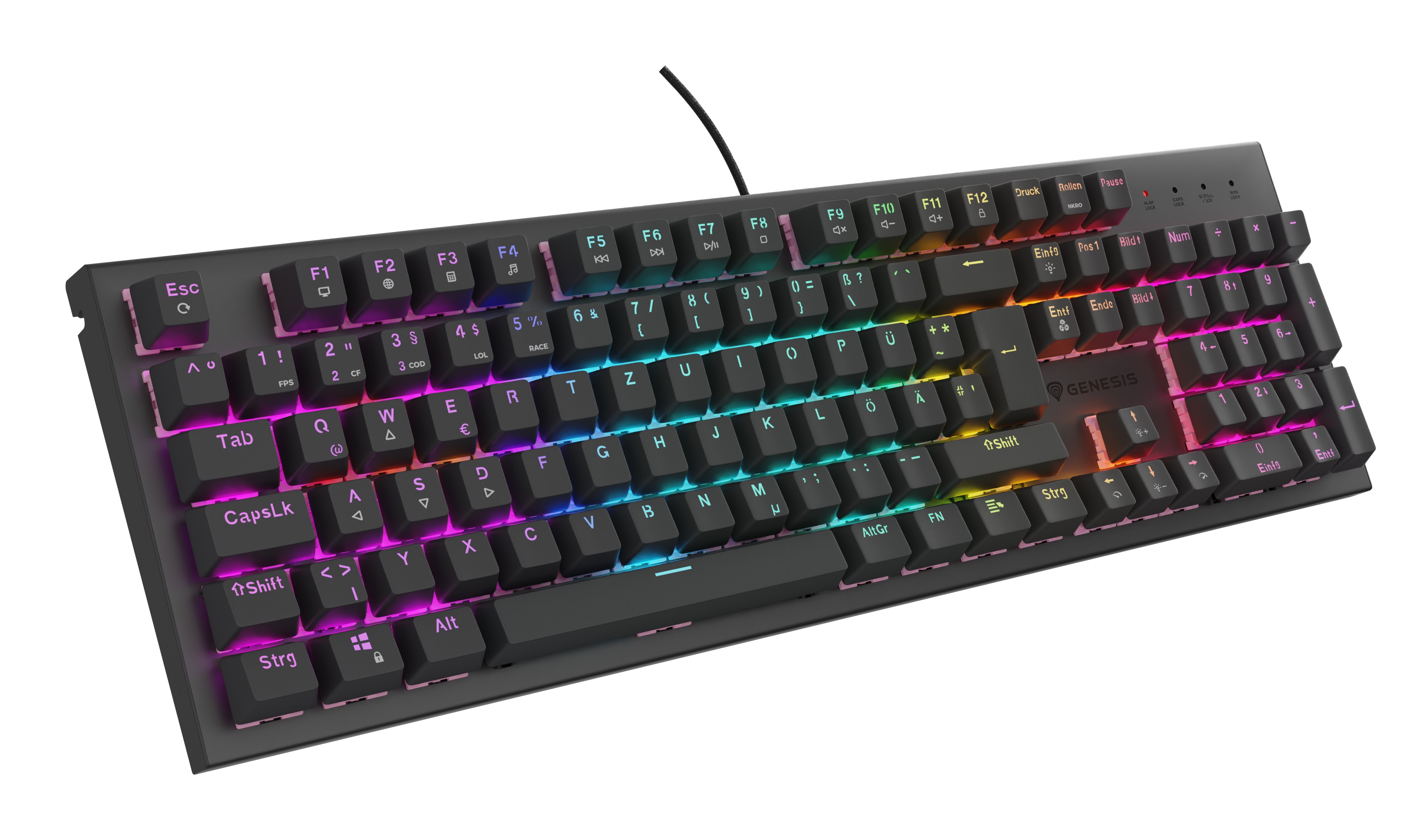GENESIS Thor 303 TKL kabelgebundene Gaming Tastatur - QWERTZ DE -