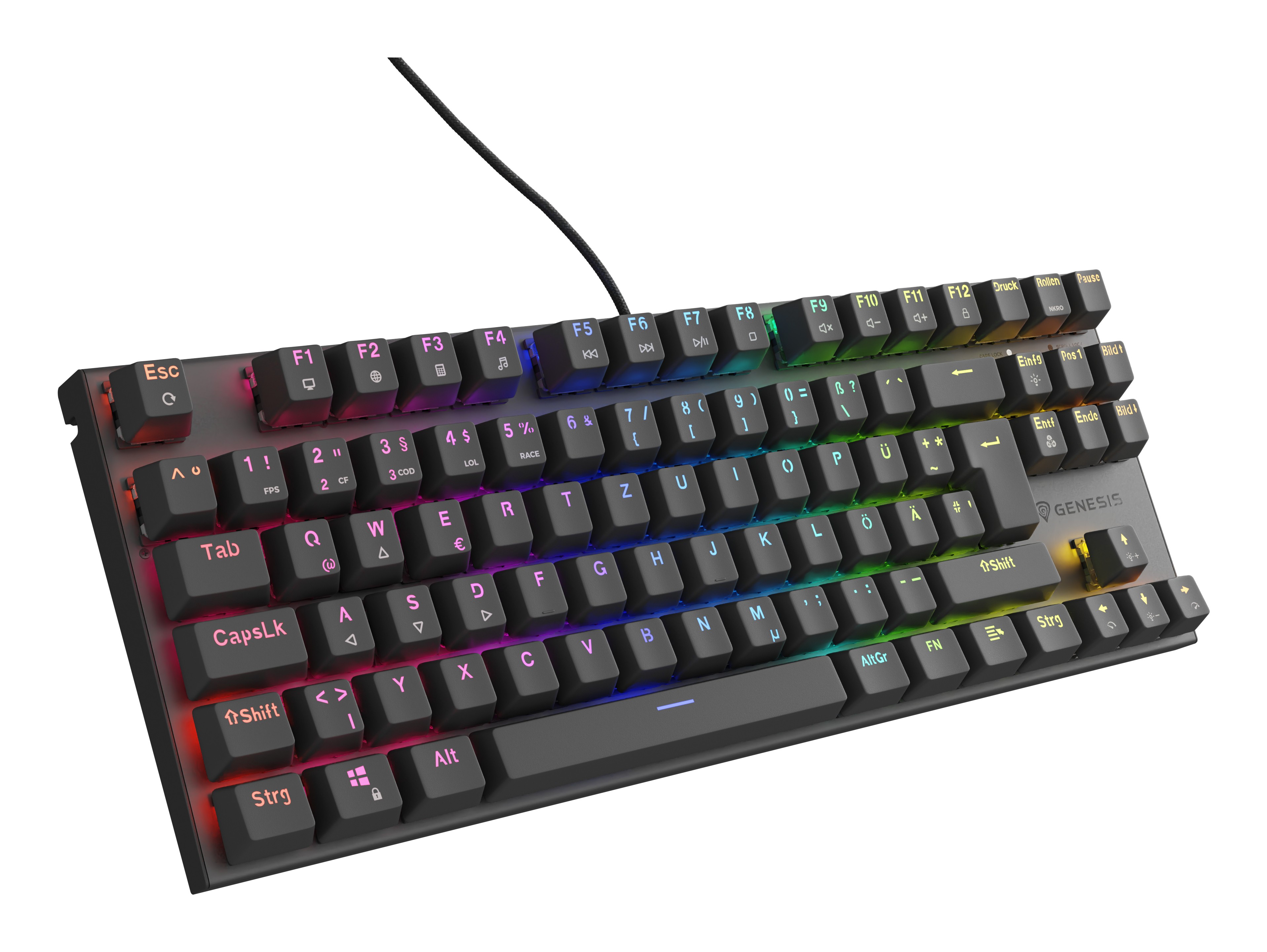GENESIS Thor 303 TKL kabelgebundene Gaming Tastatur - QWERTZ DE -