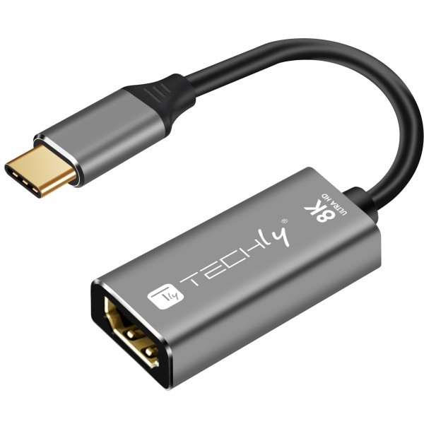 Techly IADAP-USBC-HDMI8 adaptateur graphique USB 7680 x 4320 pixels