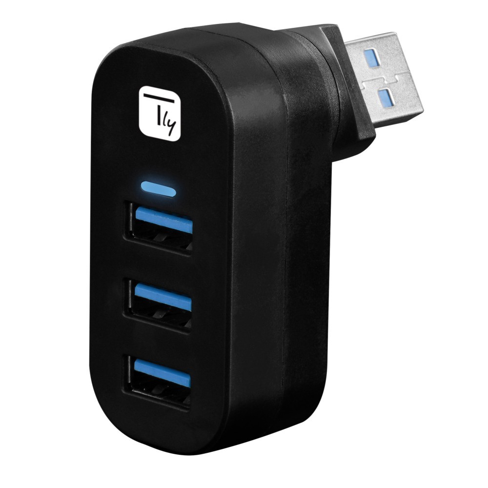 Techly IUSB3-HUB3-ROTB interface hub USB 3.2 Gen 1 (3.1 Gen 1) Type-A