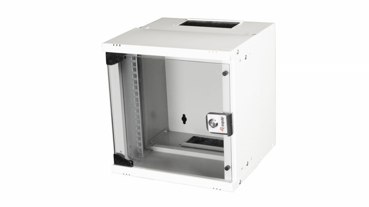 Equip 10" Wandgehäuse Glastür ECO 300x300mm 6U grau