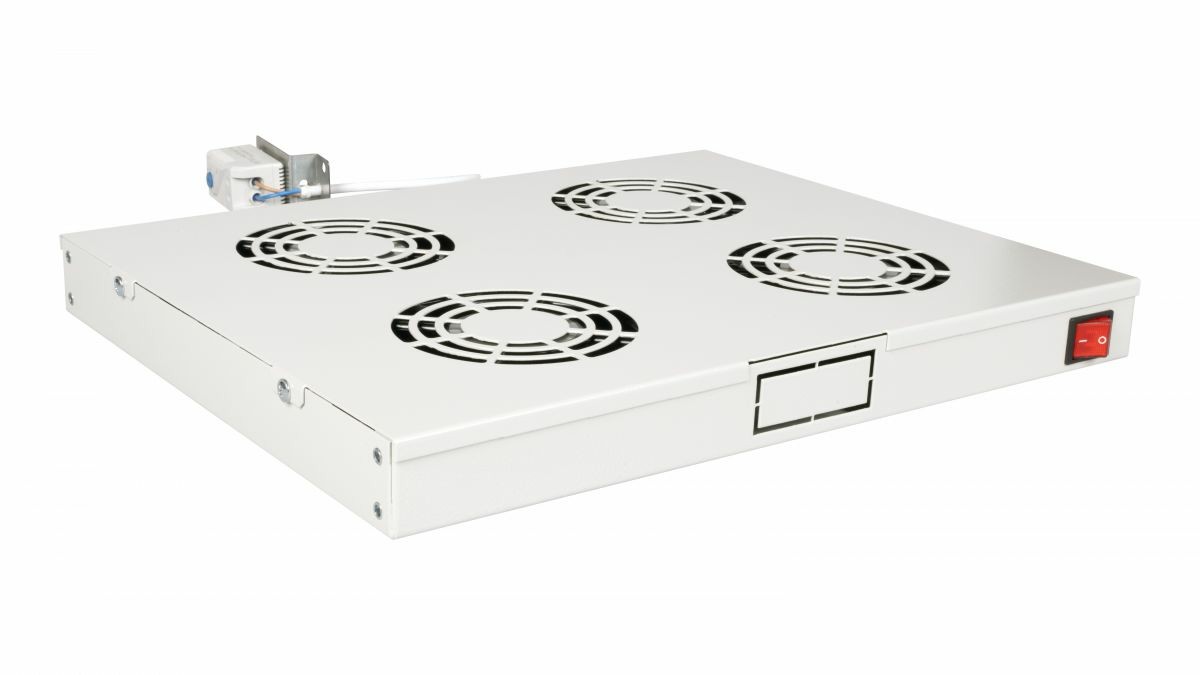 Equip Cooling Fans 19', 1U, 4FANS, RAL7035 Grey - Equip Cooling Fans