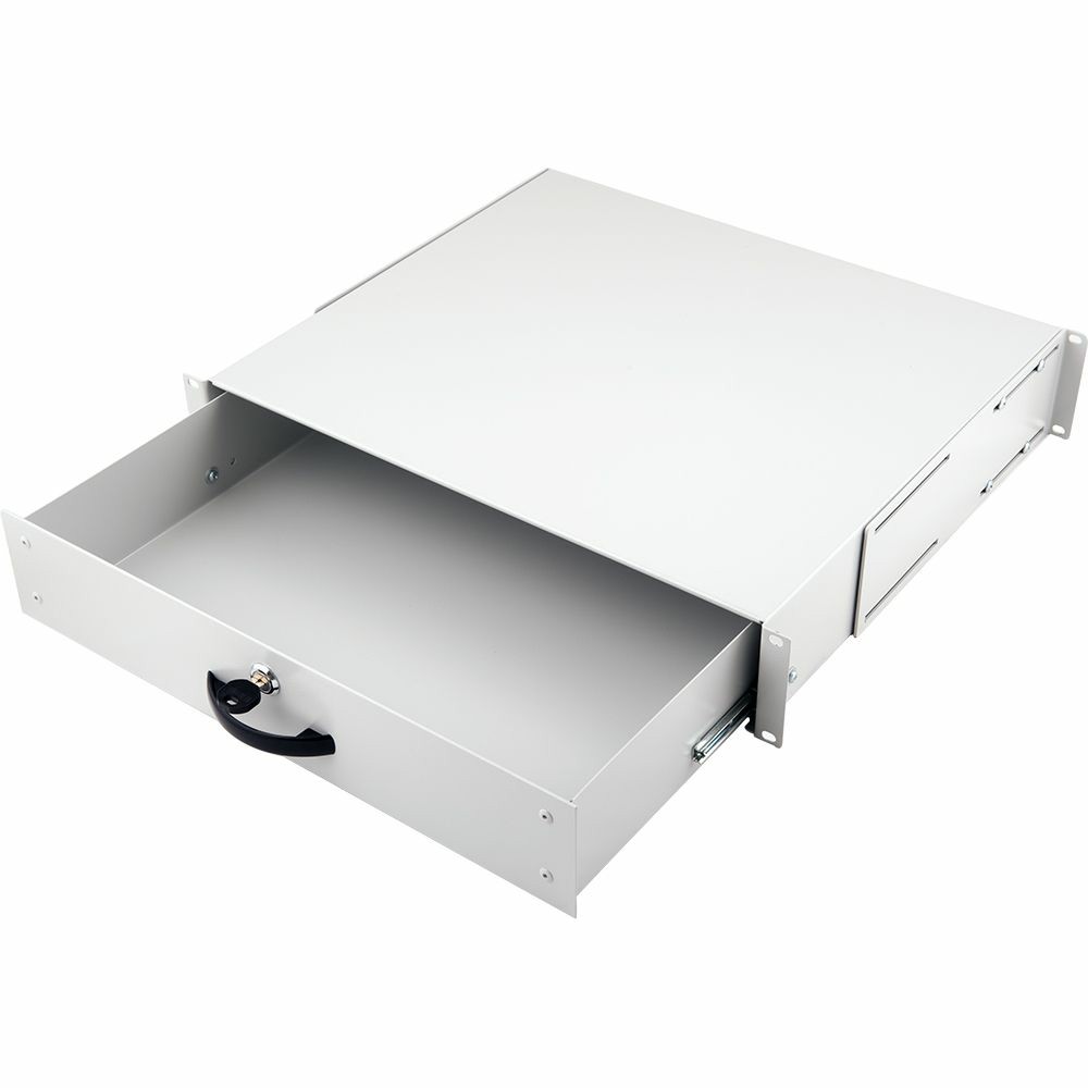 Equip Lockable Drawer 19', 2U, RAL7035 Grey - Equip Lockable Drawer