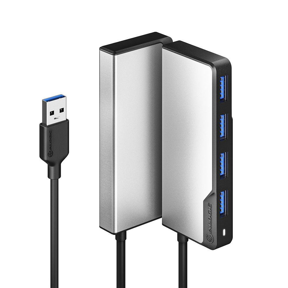 Alogic USB-Hub 4-Port USB A 3.0 space grau