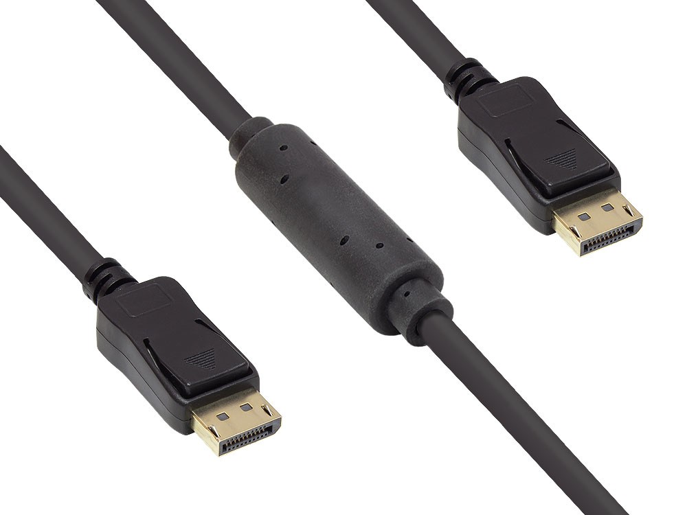 Alcasa 4810-150G câble DisplayPort 15 m Noir - Alcasa 4810-150G, 15