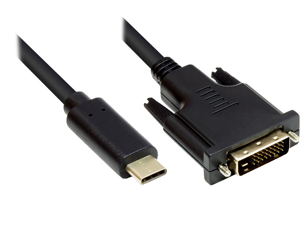 GoodConnections Good Connections Adapterkabel USB-C an DVI 24+1 schw.