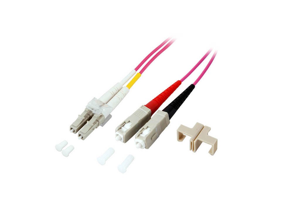 Alcasa 15m LC/SC InfiniBand/fibre optic cable Violet - Alcasa 15m LC/