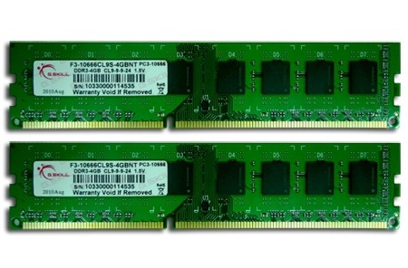 G.Skill 8GB DDR3 DIMM módulo de memoria 2 x 4 GB 1333 MHz - G.Skill