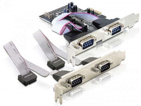 DeLOCK 4 x serial PCI Express card carte et adaptateur d'interfaces -