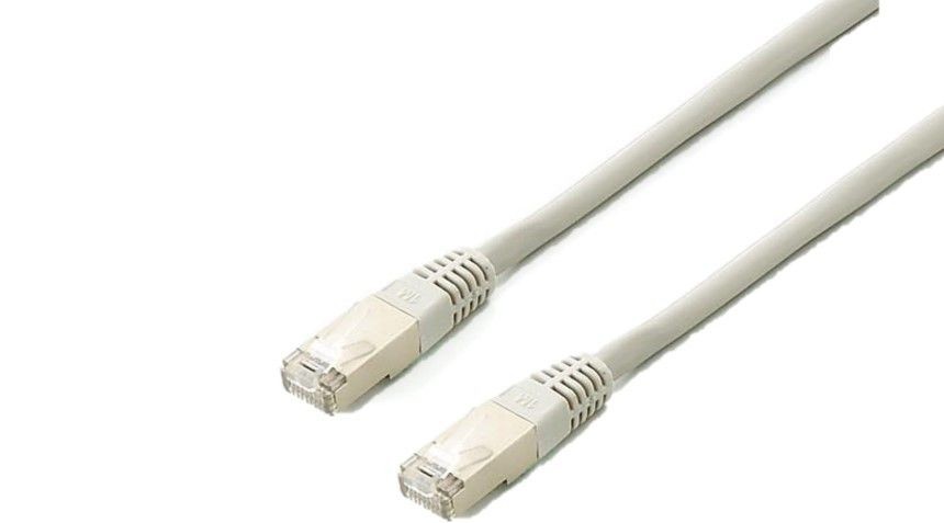 Equip Patchkabel Cat6A Plat.S/FTP 2xRJ45 20.00m weiß LSZH