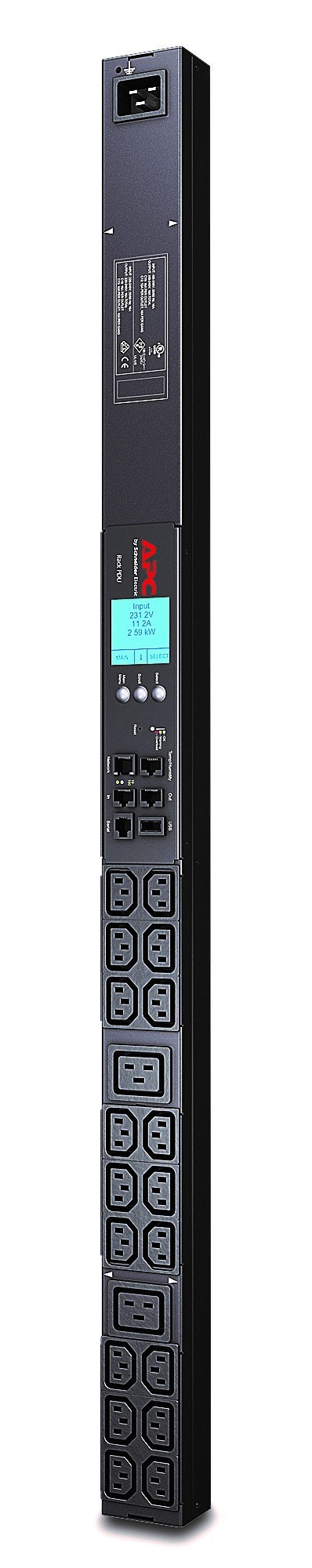 APC Metered Rack PDU hochkant 0HE 16A AP8858