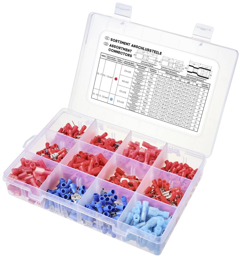 TRU COMPONENTS TC-11894516 Quetschverbinder-Sortiment 0.5mm² 2.5mm²