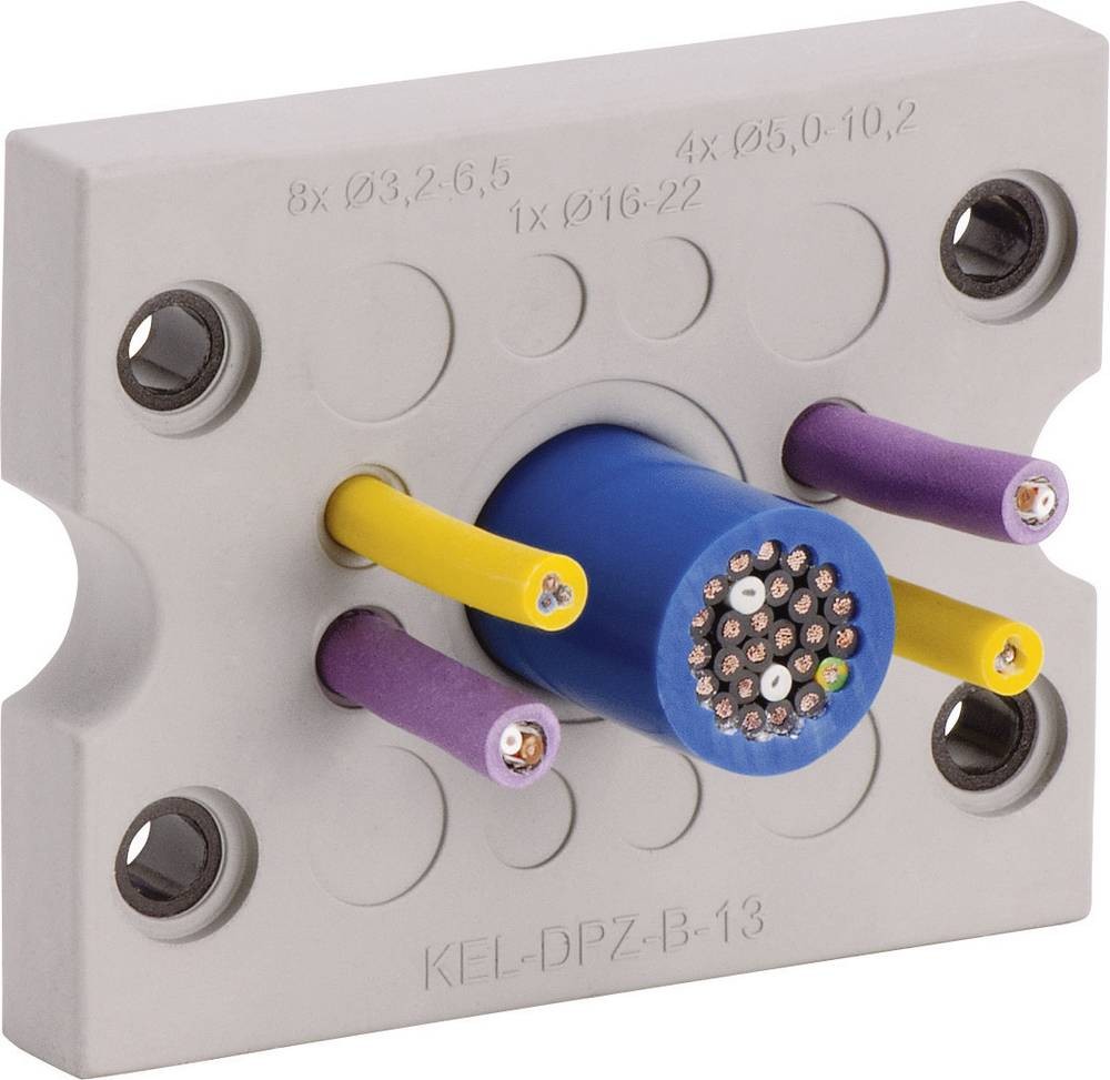 Icotek KEL-DPZ-B17 Kabeldurchführungsplatte Klemm-Ø (max.) 16.2mm