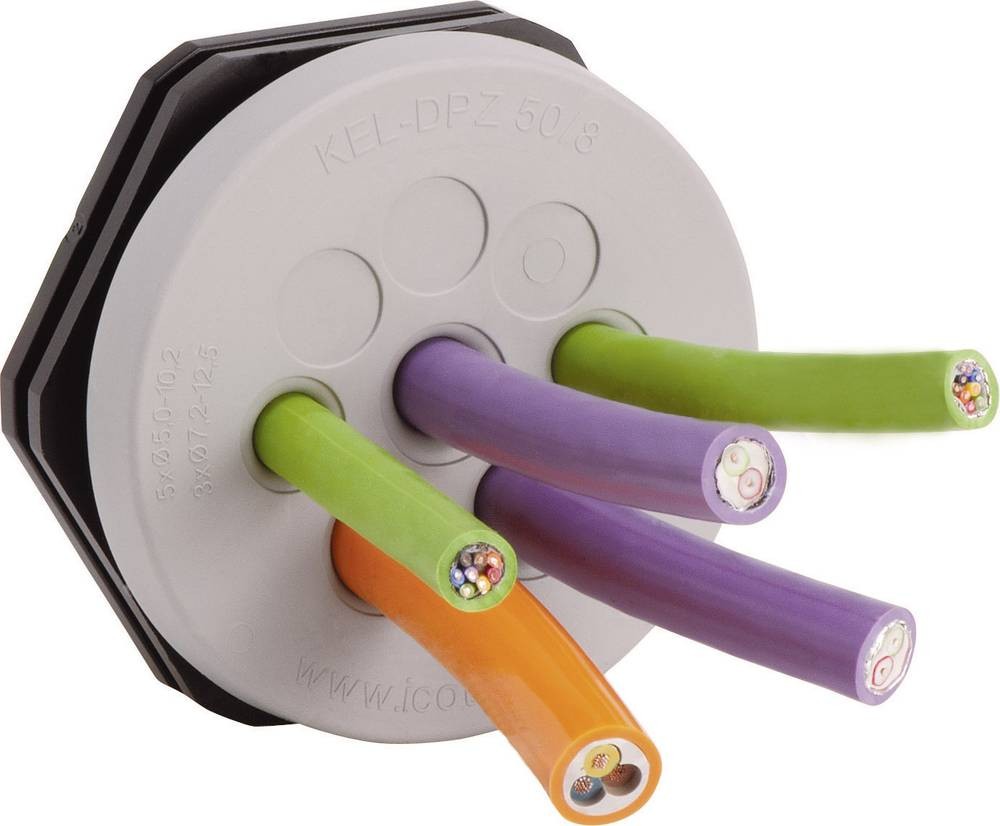 Icotek KEL-DPZ 50/8 Kabeldurchführungsplatte Klemm-Ø (max.) 12.5mm