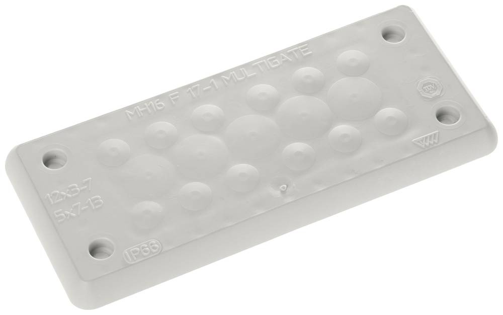 Trelleborg MH-16 F 17-1 LIGHT GREY UL94 V-0 IP65 | TPE | Screw Durchf