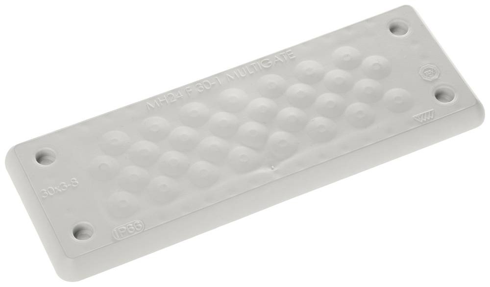 Trelleborg MH-24 F 30-1 LIGHT GREY UL94 V-0 IP65 | TPE | Screw Durchf