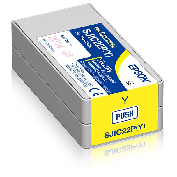 Epson SJIC22P(Y): Ink cartridge for ColorWorks C3500 (yellow) - Epson