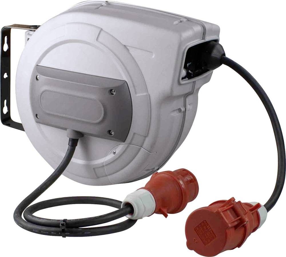 AS Schwabe 12649 Wandkabeltrommel 15m black CEE-plug 16A 5polig