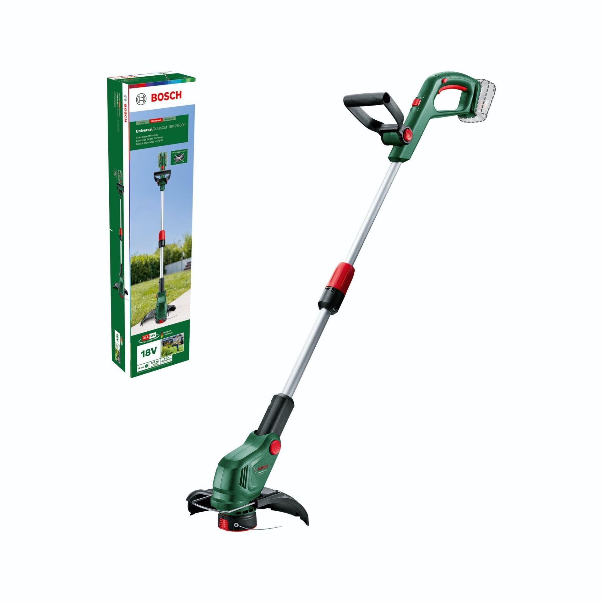Bosch UniversalGrassCut 18V-26-500 26 cm Batterie Noir, Vert - Bosch