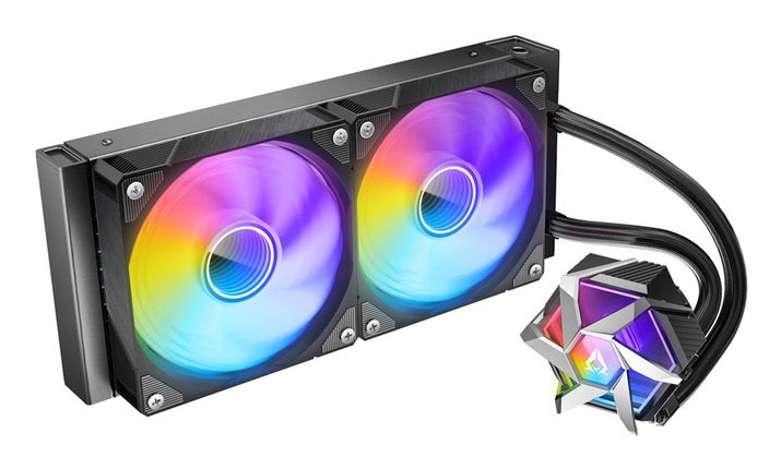 Azza HEX 240 Computer case All-in-one liquid cooler 12 cm Black 1 pc(