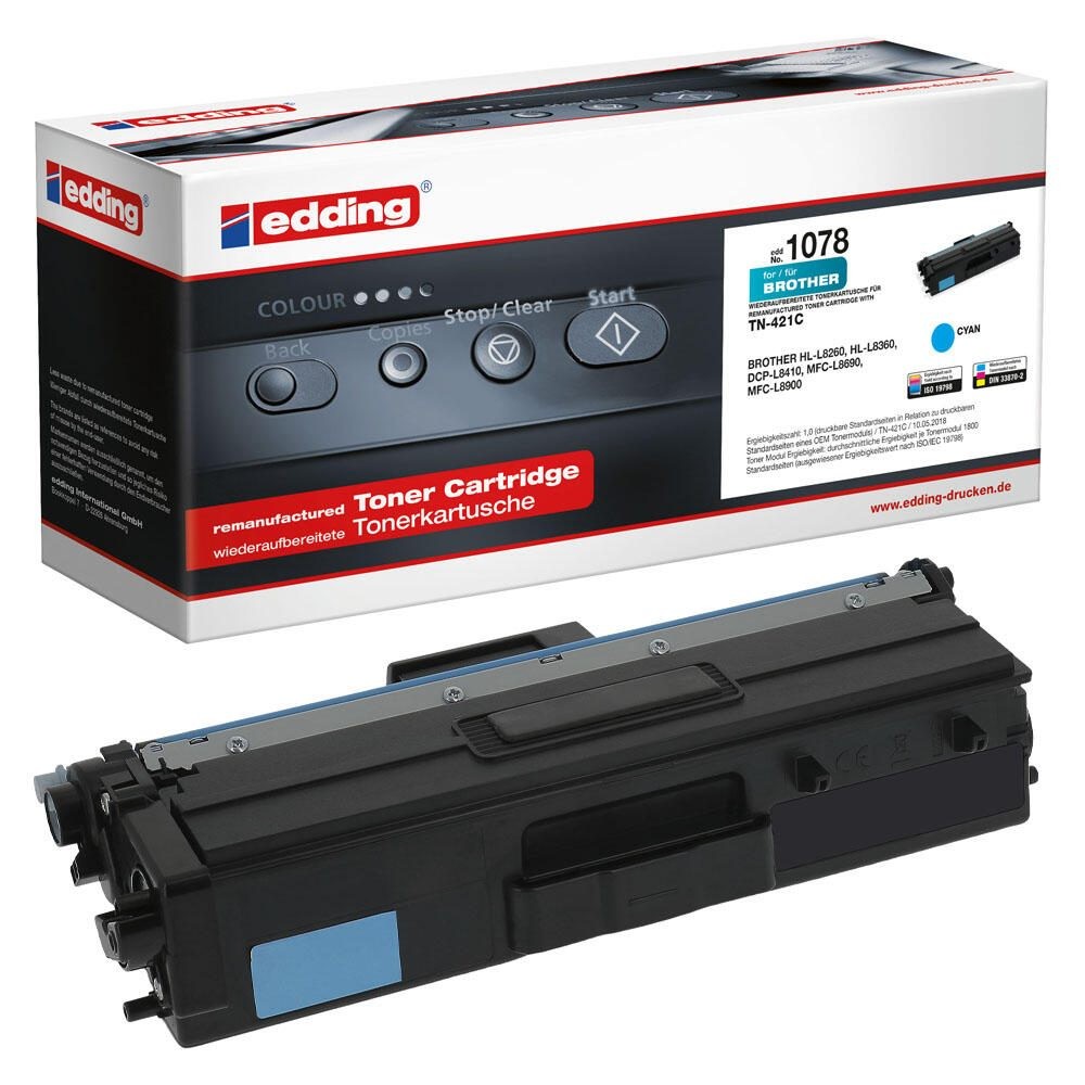 Edding EDD-1078 toner cartridge 1 pc(s) Compatible Cyan - Edding EDD-