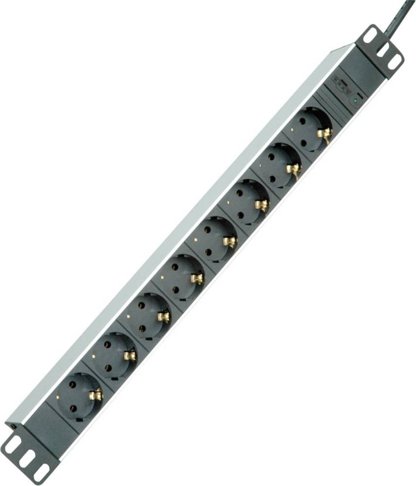 Roline 19.07.1622 power strip 19 inch 8fach light grey Kaltgerä