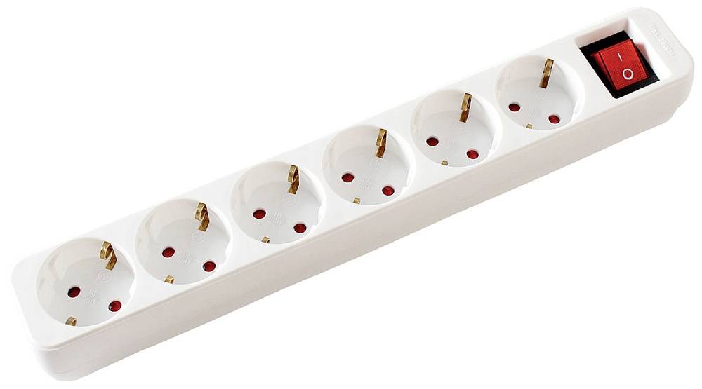 Value 19.99.1086 presa multipla con Schalter bianco Schutzkontakt 1