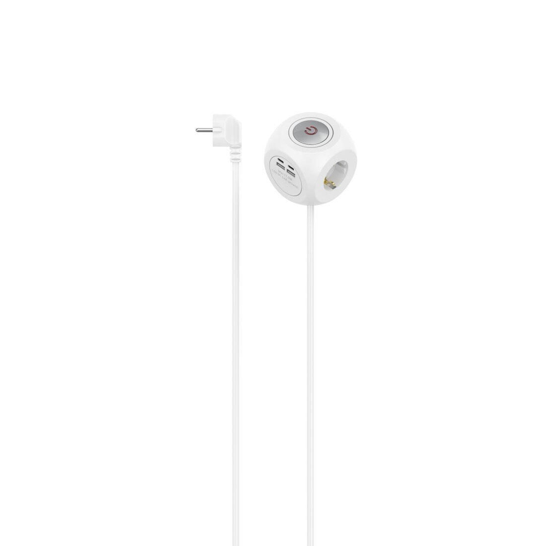 Hama 00223195 power extension 1.4 m 3 AC outlet(s) Indoor White -