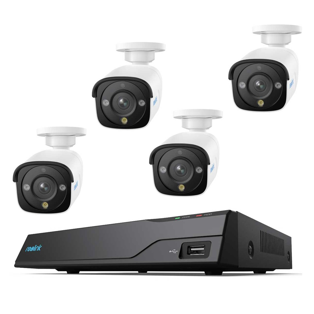 Reolink NVS8-12MB4 LAN IP-Überwachungskamera-Set 8-channel with 4
