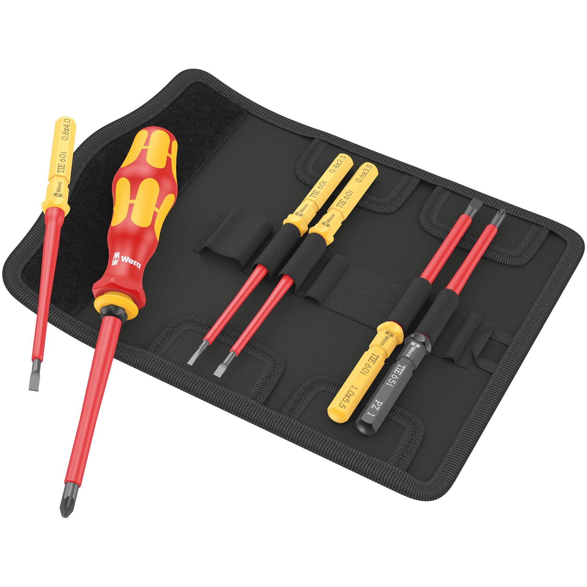 Wera Kraftform Kompakt VDE 7 Universal 2 Elektriker Wechselklingen-Set