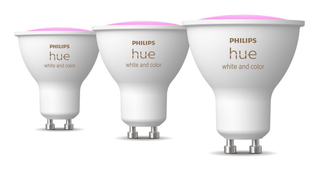 Philips Hue White and colour ambience GU10 smart spotlight (3-