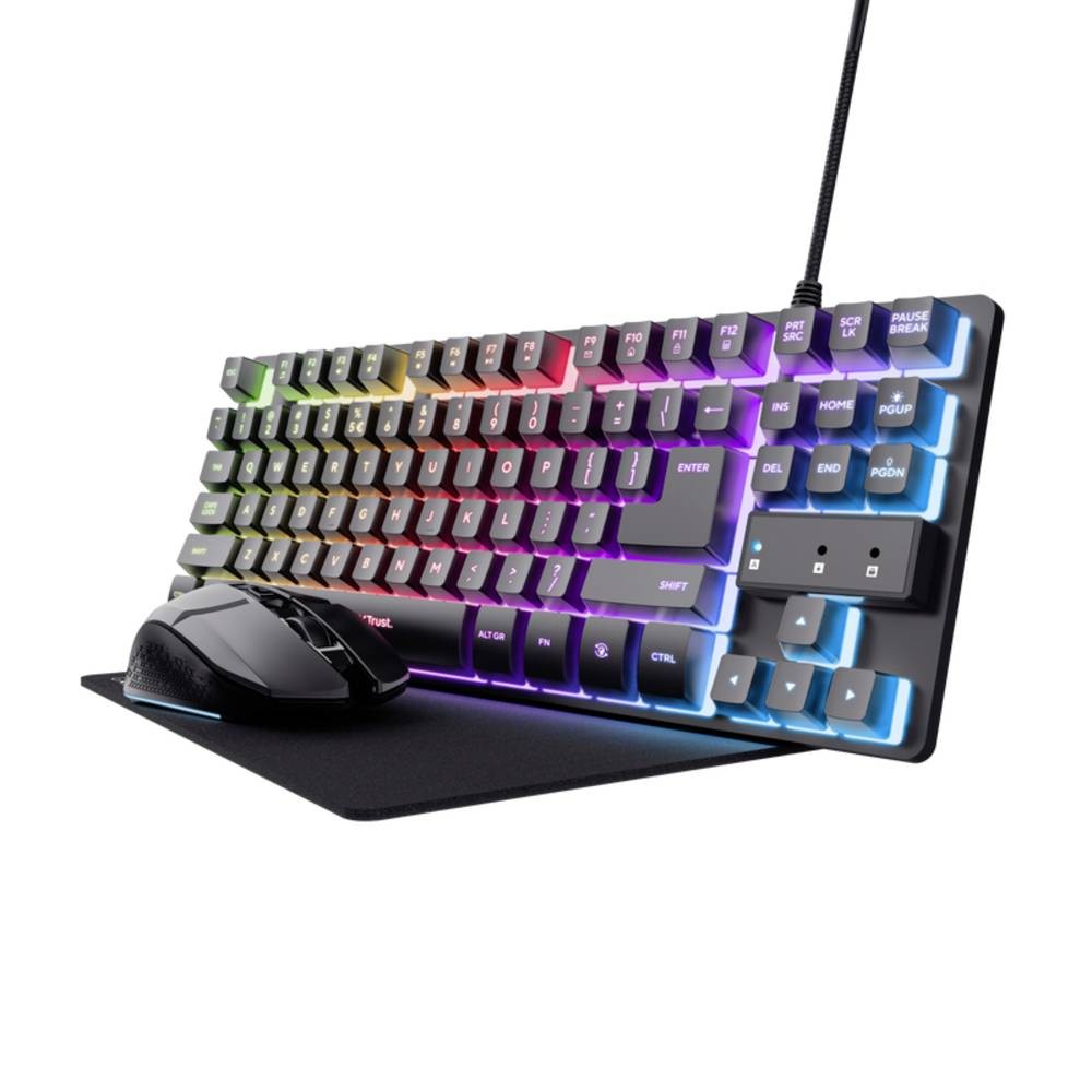 Trust GXT794 Kabelgebunden, Bluetooth Gaming-Tastatur, Maus-Set