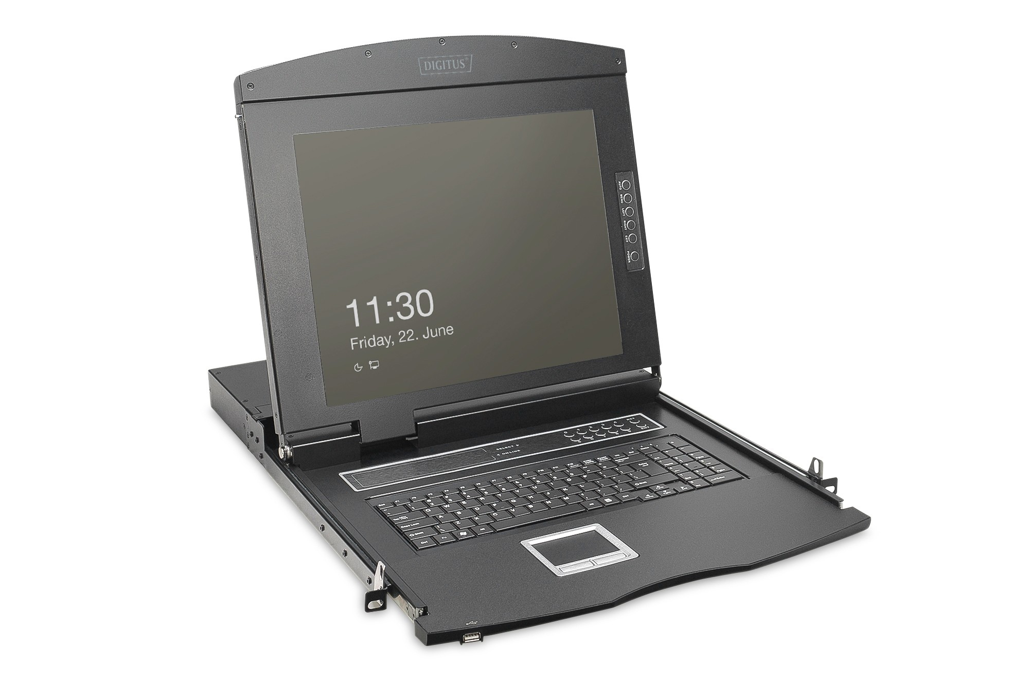 Digitus Modulare HD LCD KVM Konsole mit 19" TFT, 8-Port VGA KVM
