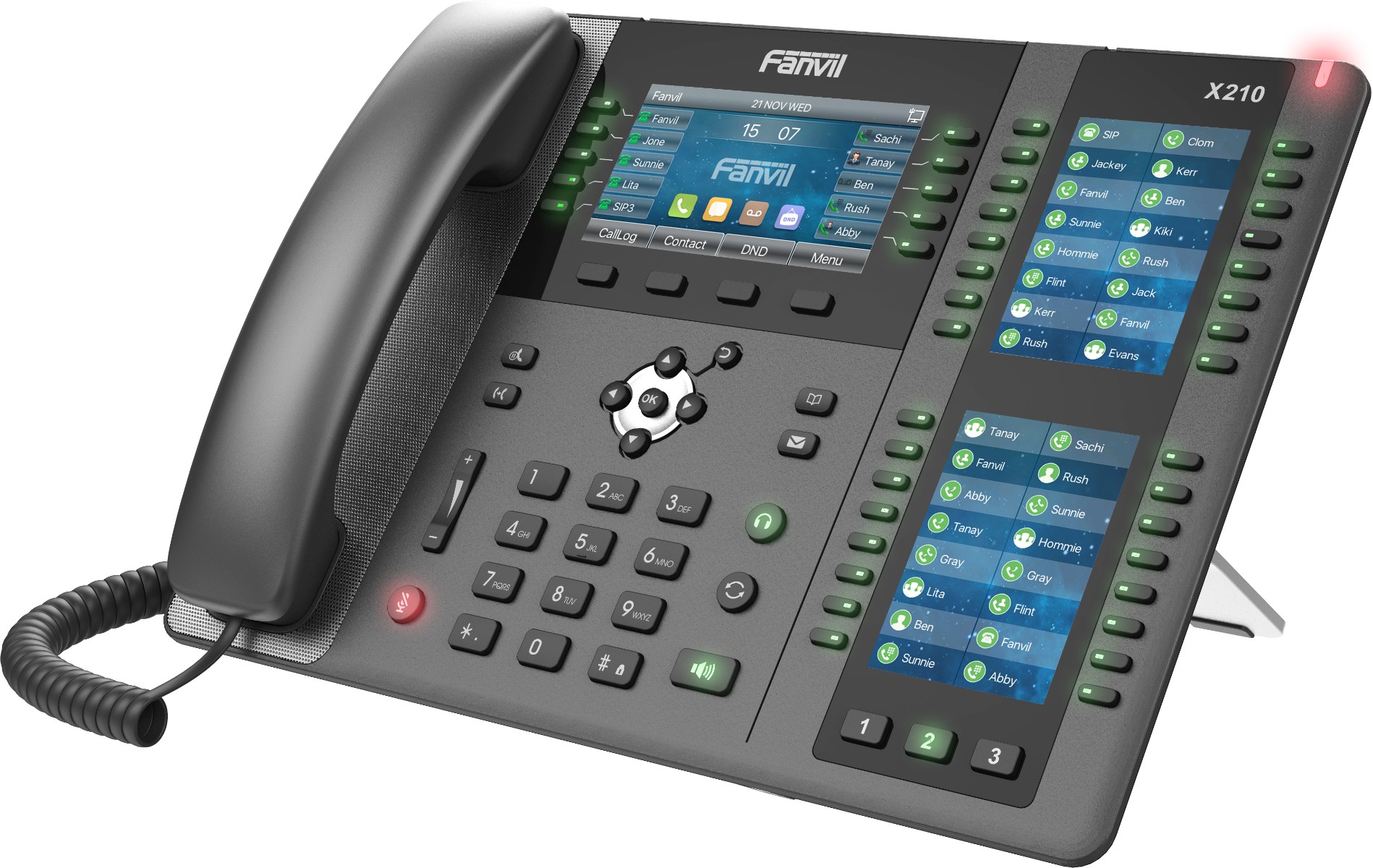 Fanvil X210 V2 IP phone Black 20 lines LCD - Fanvil X210 V2, IP Phone,