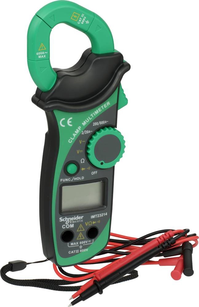 Schneider Electric IMT23214 Clamp Meter, Max Current 600A ac CAT III