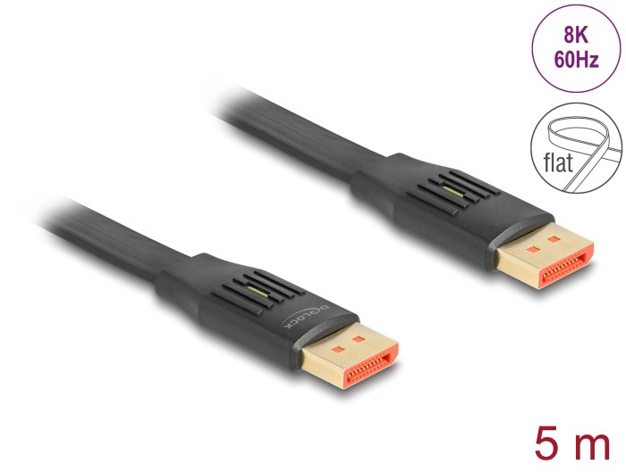 DeLOCK DisplayPort Flat Ribbon Cable 8K 60 Hz 5 m - DeLOCK