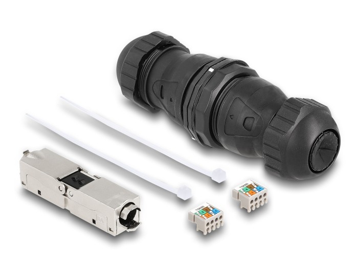 Delock Kabelverbinder LSA zu LSA Cat.6A IP68 staub- und wasserdicht